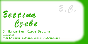 bettina czebe business card